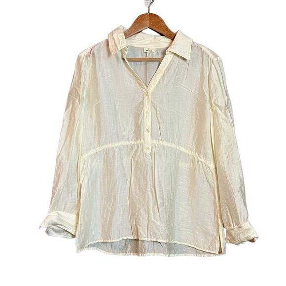 3 for $30! J. Jill petite sheer long sleeve blouse - Picture 1 of 12